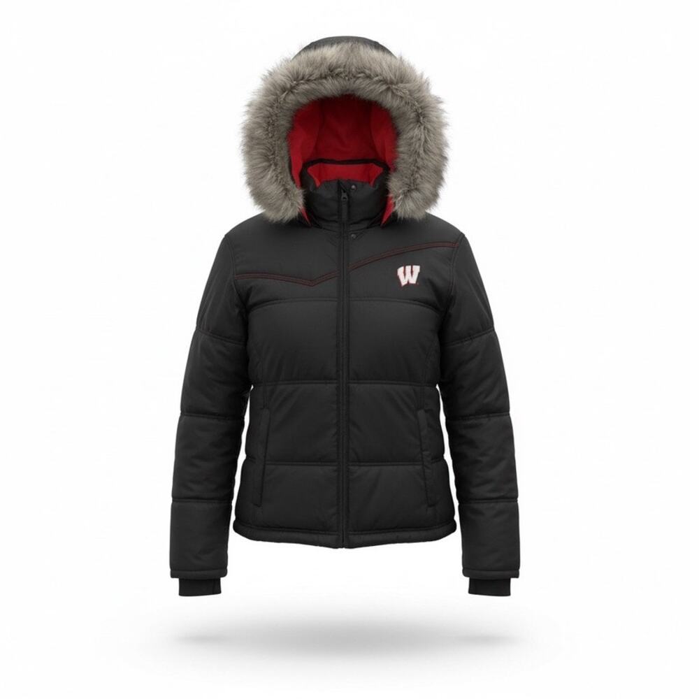 Columbia Wisconsin Badgers Hooded Winter Coat — L